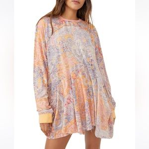 Free People Making Circles Paisley Cotton & Modal Tee
